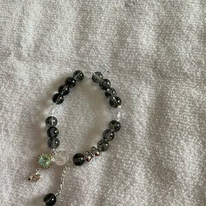 Chic Black and Silver Beaded Bracelet